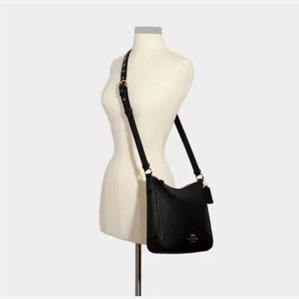Coach Black Pebbled Leather Crossbody Bag - Picture 2 of 7